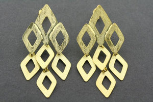 summer rain stud - gold plated - Makers & Providers
