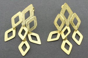 summer rain stud - gold plated - Makers & Providers