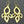 Load image into Gallery viewer, Hakea drop earring - gold plated
