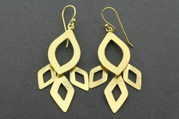 Hakea drop earring - gold plated - Makers & Providers