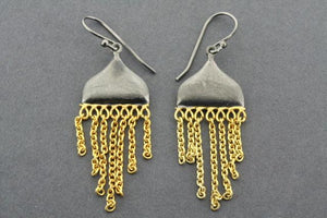 Beja earring - gold plated & oxidized - Makers & Providers