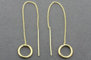 sahara hoop and chain earring - gold plated - Makers & Providers