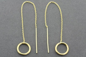 sahara hoop and chain earring - gold plated - Makers & Providers