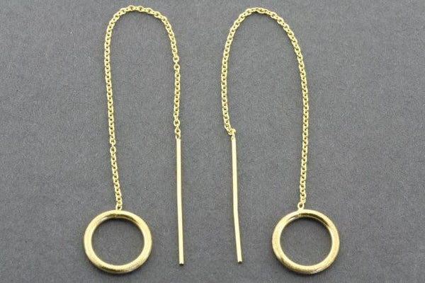 sahara hoop and chain earring - gold plated - Makers & Providers