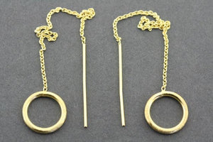 sahara hoop and chain earring - gold plated - Makers & Providers