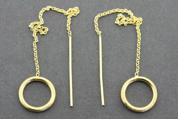 sahara hoop and chain earring - gold plated - Makers & Providers