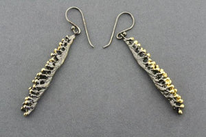 coco pod earring - gold plated & oxidized - Makers & Providers