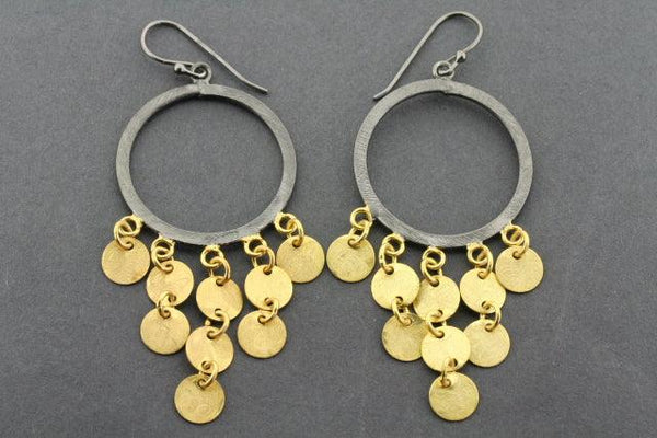 Sahel earrings - gold plated & oxidized - Makers & Providers
