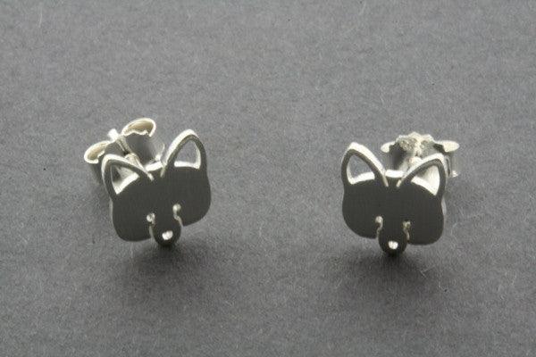fox stud - sterling silver - Makers & Providers