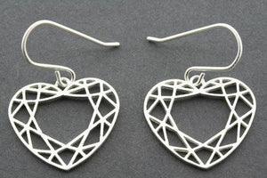 hollow mosaic heart earring - Makers & Providers