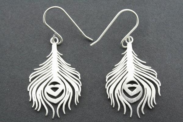 peacock feather earring