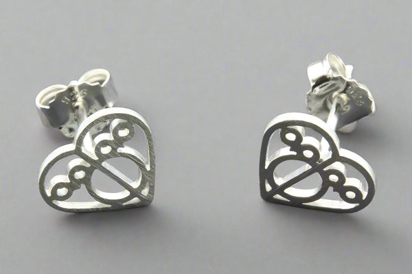 double owl heart stud - Makers & Providers