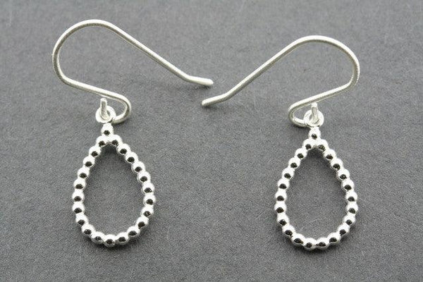 Cutout beaded teardrop earring