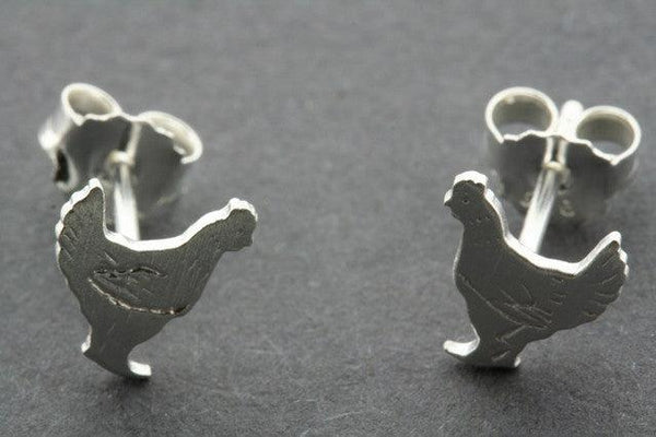 chicken stud - sterling silver - Makers & Providers
