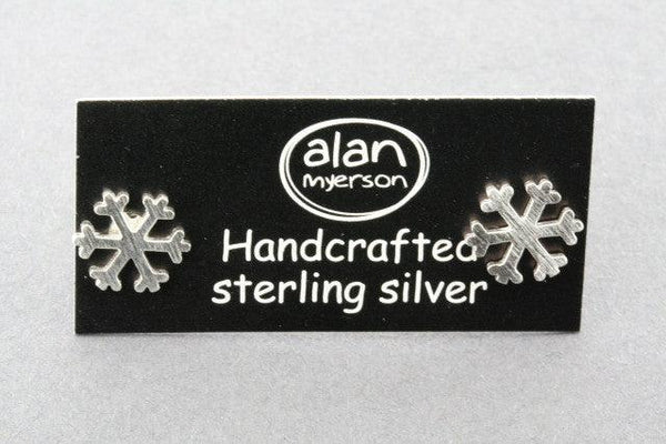 Ice crystal snowflake stud