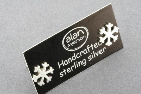 Ice crystal snowflake stud