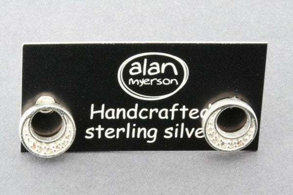 cubic zirc eclipse moon stud