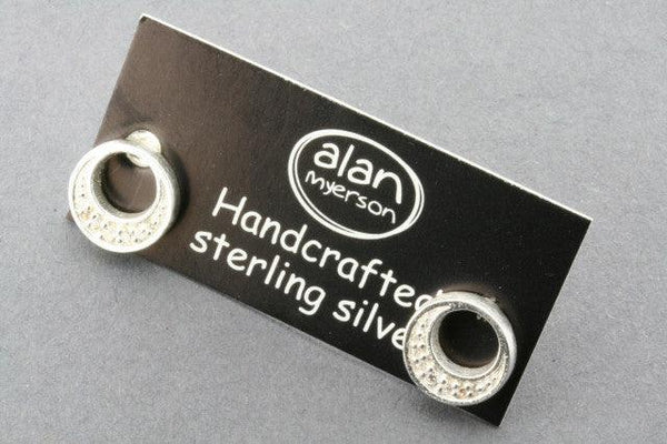 cubic zirc eclipse moon stud