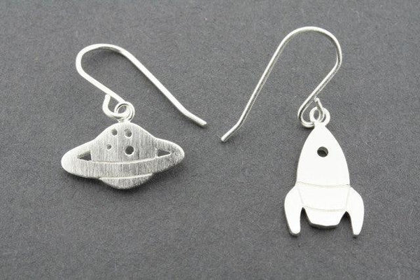 rocketship earring - sterling silver - Makers & Providers