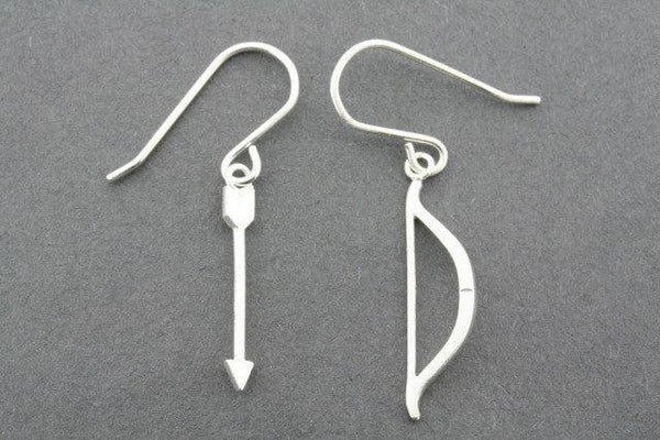 bow and arrow earring - sterling silver - Makers & Providers