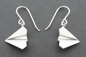 paper plane earring - sterling silver - Makers & Providers