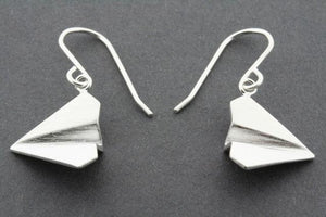 paper plane earring - sterling silver - Makers & Providers