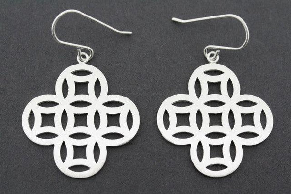 5 circle & diamond earring - sterling silver - Makers & Providers