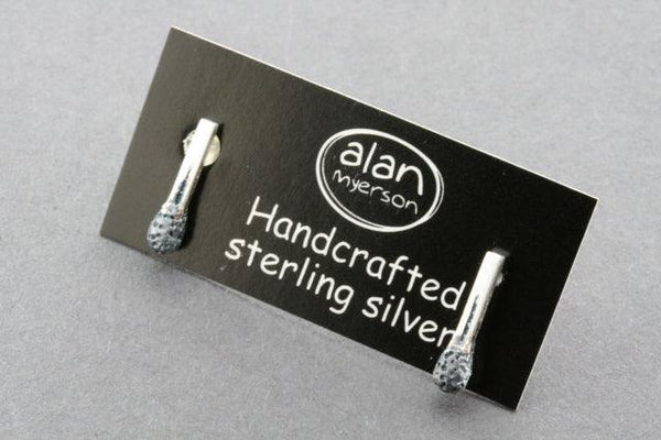 burnt match stud - sterling silver - Makers & Providers