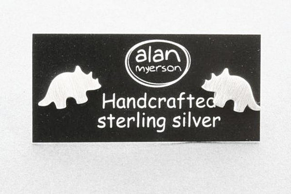 dinosaur stud 1 - sterling silver - Makers & Providers