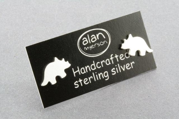 dinosaur stud 1 - sterling silver - Makers & Providers