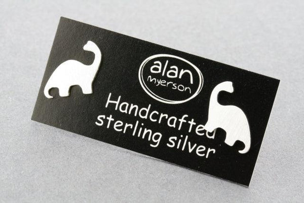dinosaur stud 3 - sterling silver - Makers & Providers