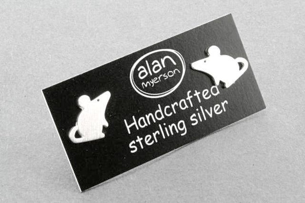 mouse stud - sterling silver - Makers & Providers