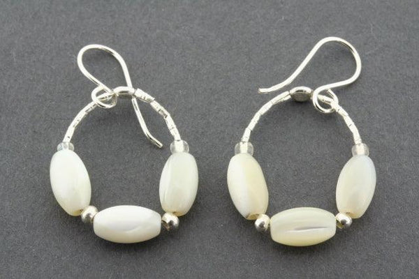 3 x mother of pearl hoop earring - Makers & Providers