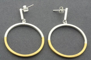 deco bar and hoop earring - gold plated - Makers & Providers