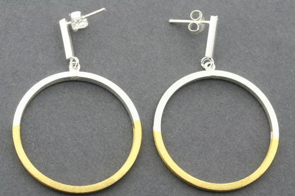 deco bar and hoop earring - gold plated - Makers & Providers
