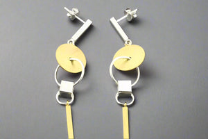 long deco drop earring - gold plated - Makers & Providers