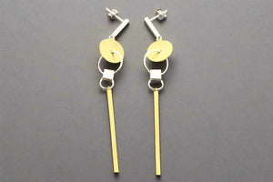 long deco drop earring - gold plated - Makers & Providers