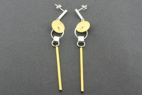 long deco drop earring - gold plated - Makers & Providers