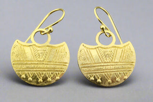 Mini touareg shield earring - gold plated - Makers & Providers