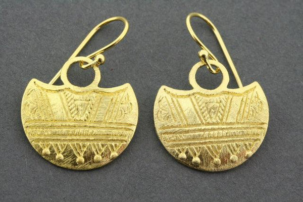 Mini touareg shield earring - gold plated - Makers & Providers