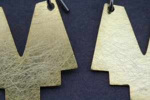 Palenque earrings - gold plated & oxidized - Makers & Providers