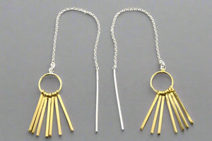 chain & tassel earring - gold plated - Makers & Providers