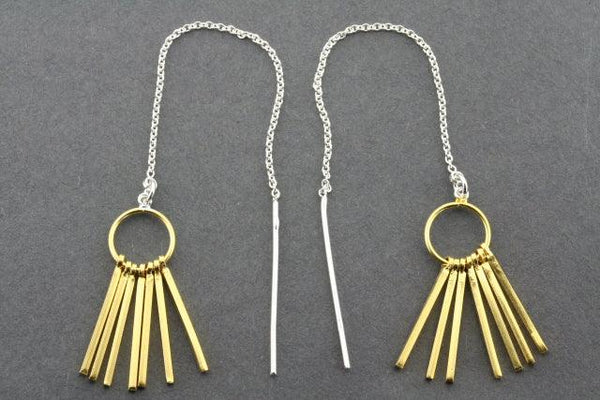 chain & tassel earring - gold plated - Makers & Providers