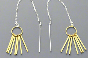 chain & tassel earring - gold plated - Makers & Providers