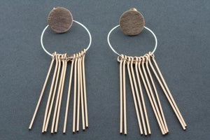 circle & 10 drop earring - rose gold plated - Makers & Providers