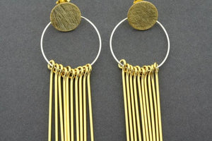 circle & 10 drop earring - gold plated - Makers & Providers