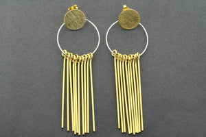 circle & 10 drop earring - gold plated - Makers & Providers