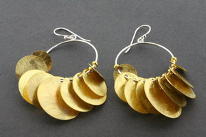 9 disc on hoop earring - gold plated - Makers & Providers
