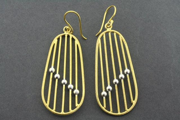 abacus earrings - gold plated