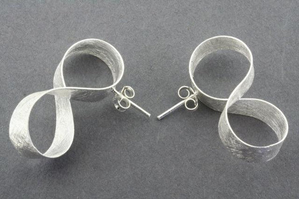 infinity ribbon stud - Makers & Providers